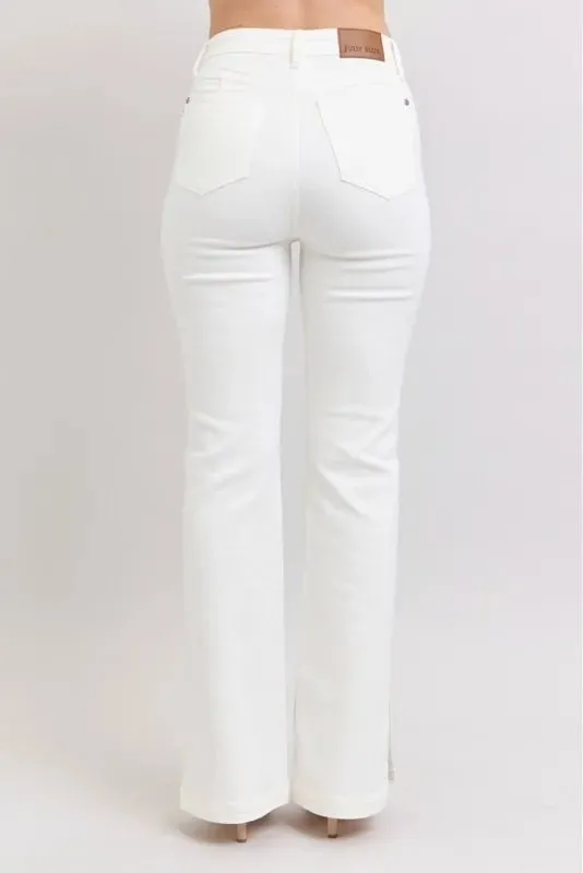 Judy Blue Full Size High Waist Side Slit Slim Bootcut Jeans Plus Size