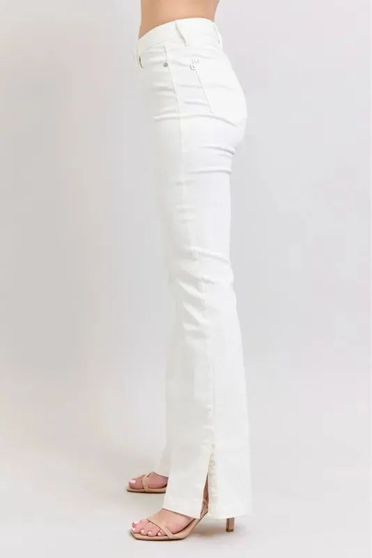 Judy Blue Full Size High Waist Side Slit Slim Bootcut Jeans Plus Size