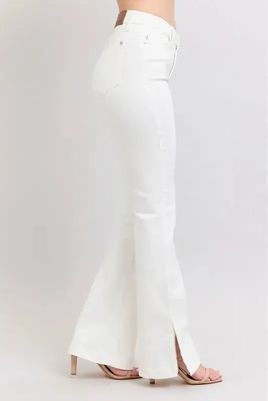 Judy Blue Full Size High Waist Side Slit Slim Bootcut Jeans Plus Size