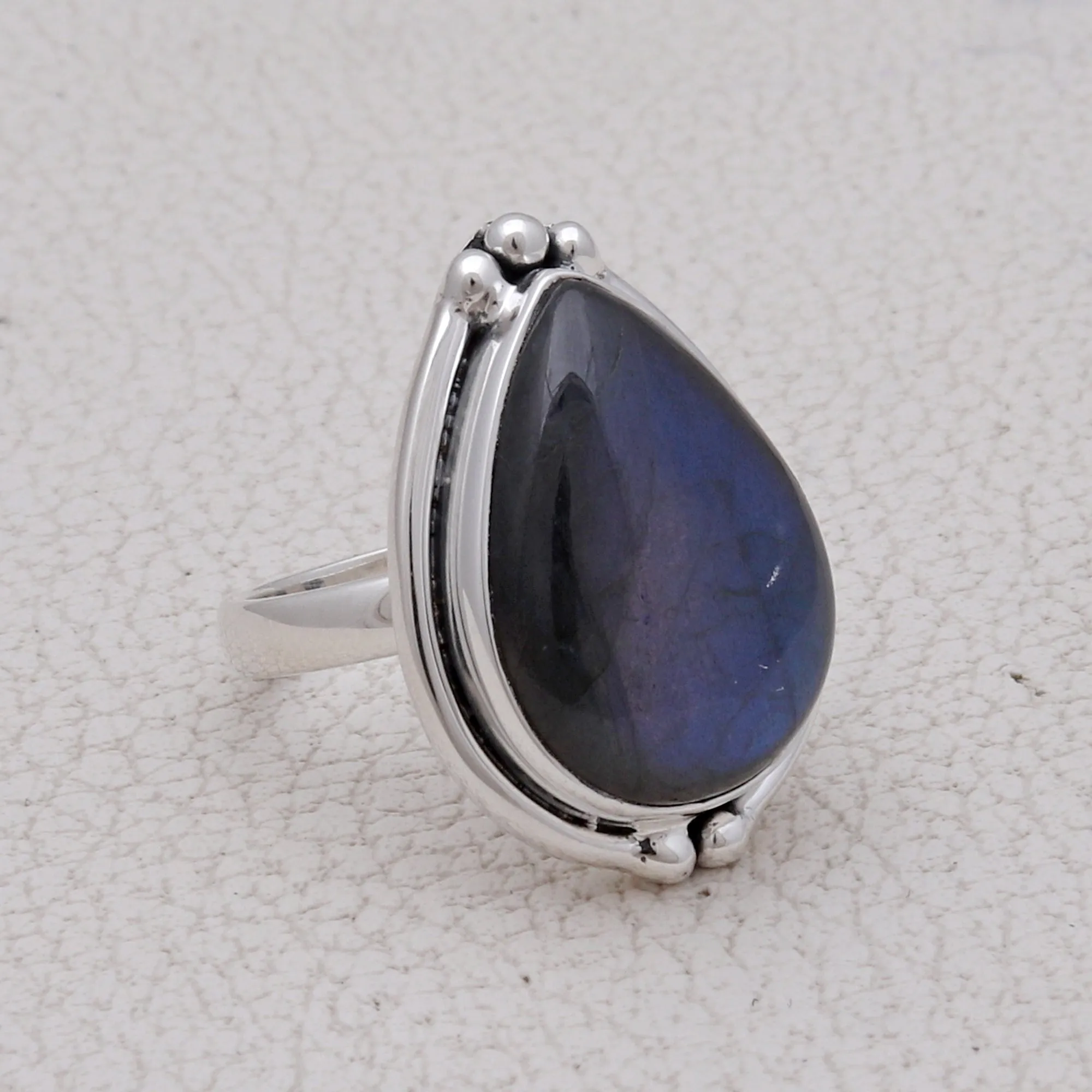 Labradorite Silver Rings