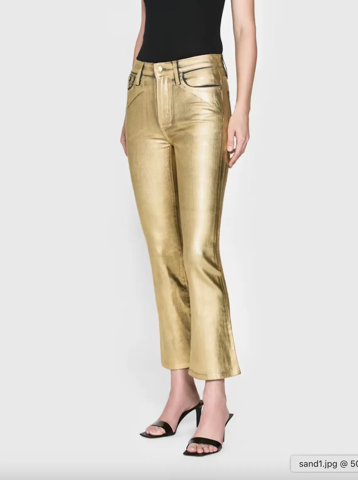 Le Crop Mini Boot - Gold Chrome