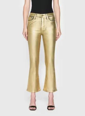 Le Crop Mini Boot Gold Chrome