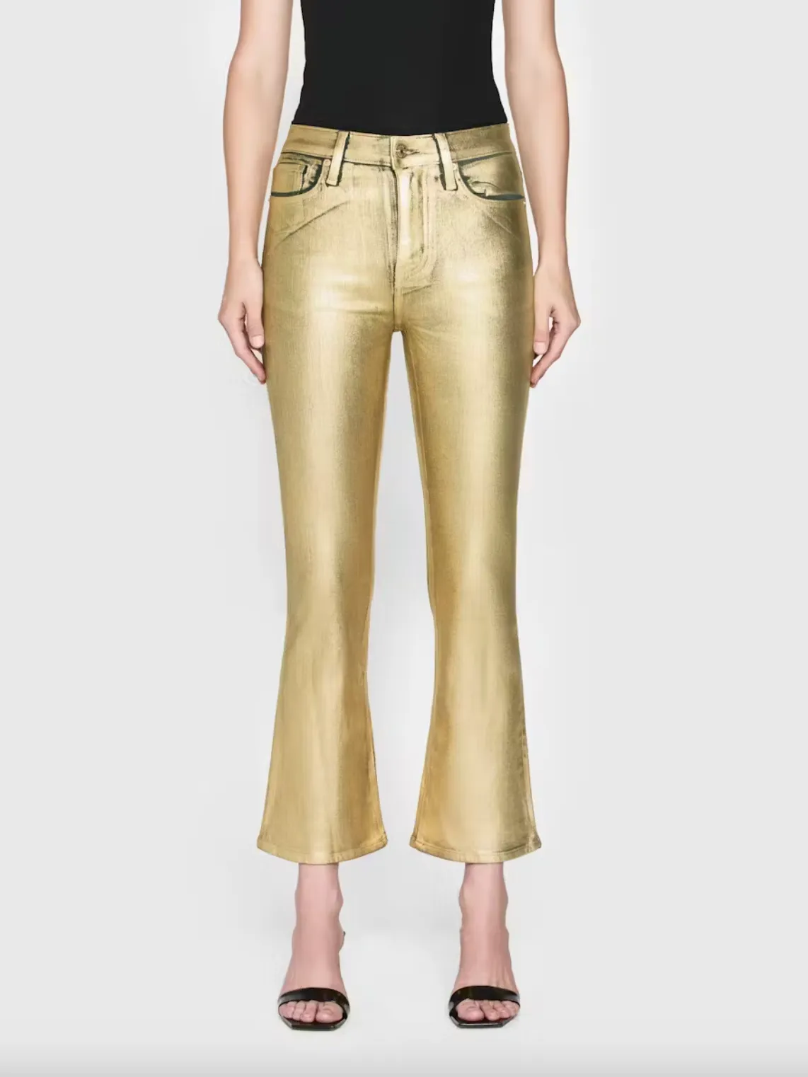 Le Crop Mini Boot - Gold Chrome