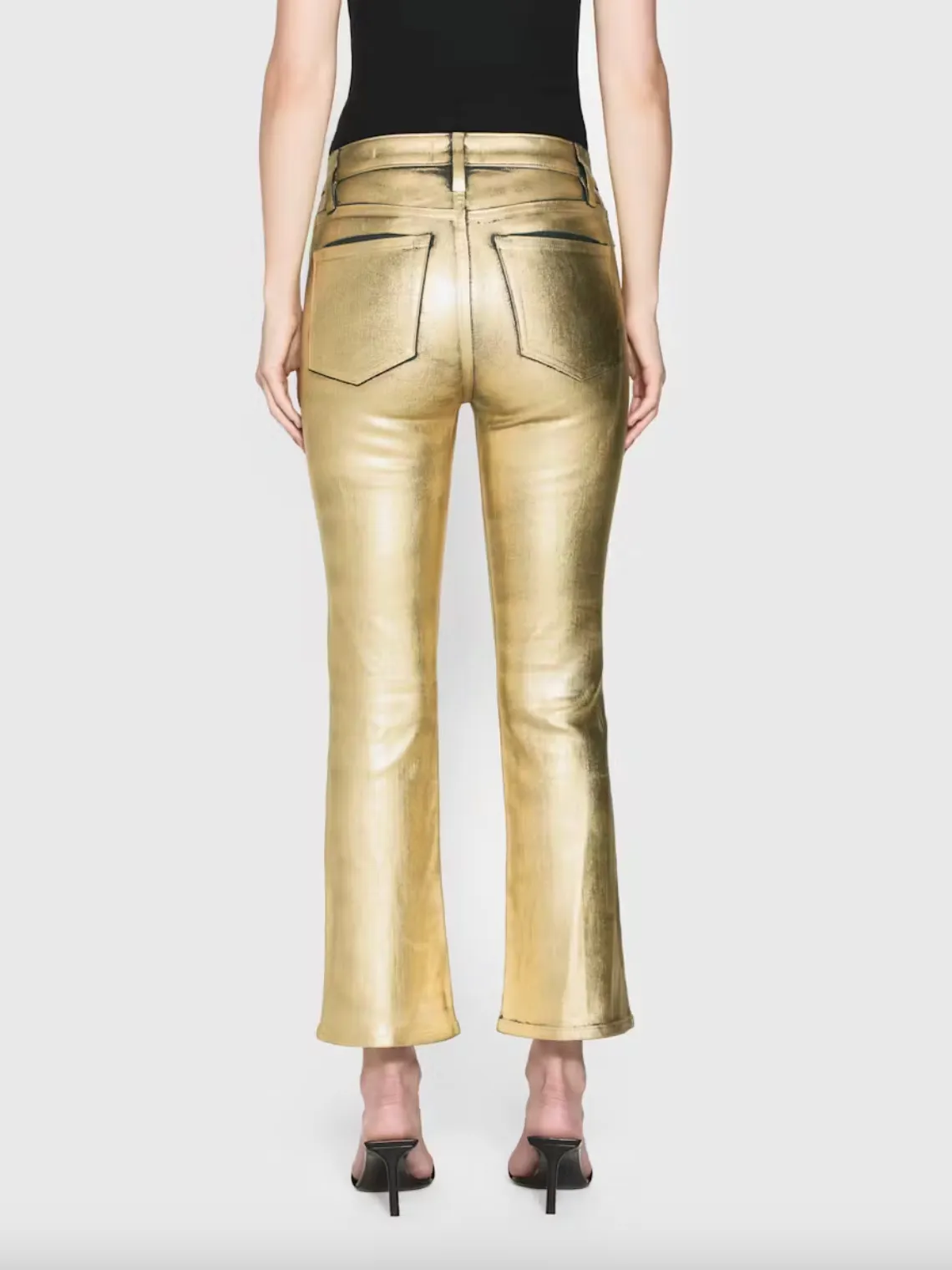 Le Crop Mini Boot - Gold Chrome
