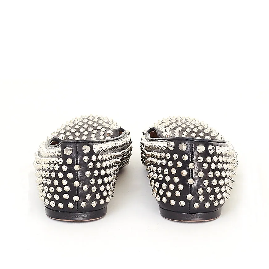 Leather Studded Loafers
