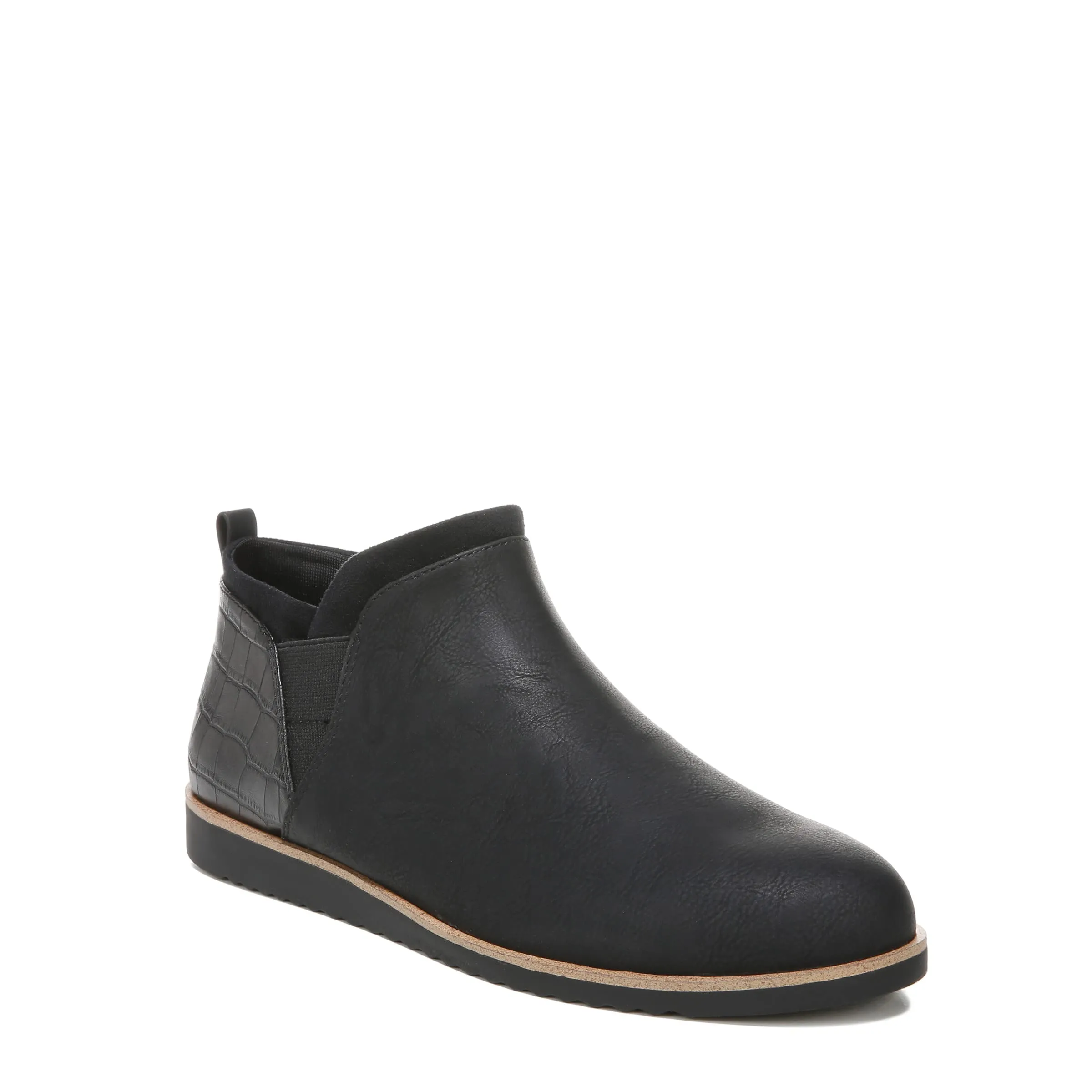 LifeStride Womens Zion Bootie Black Gator 6.5 M