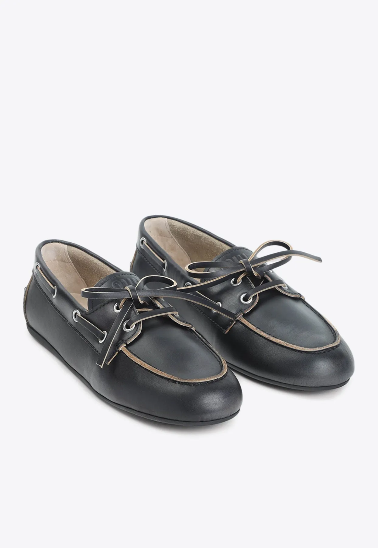 Logo Leather Loafers