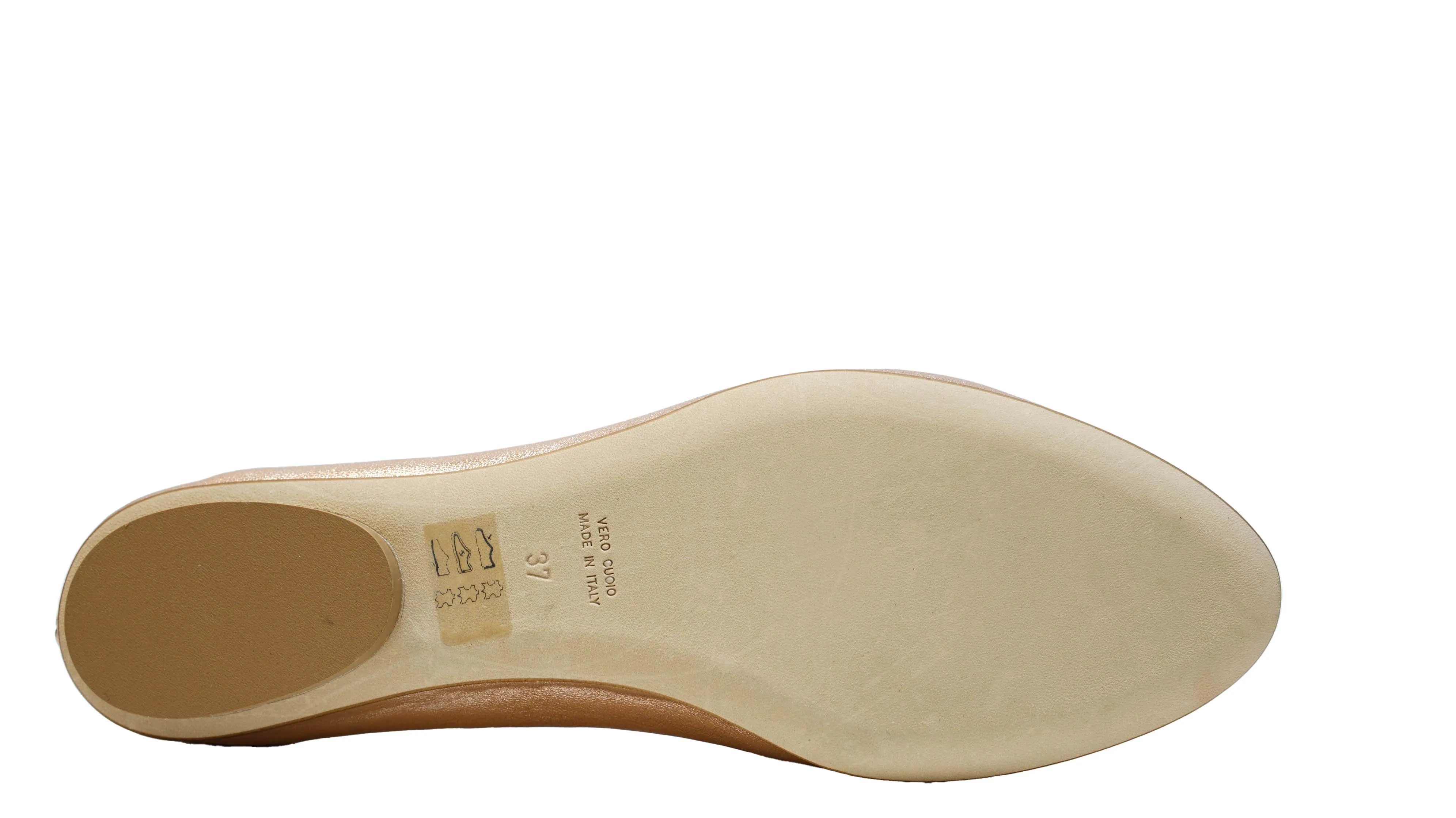 Love Bruglia Women’s Copper Leather Fringe Flat Shoe 6930