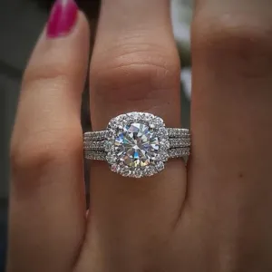 Luxury Engagement Women Ring Zircon Wedding Jewelry