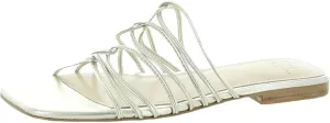 Marcio Strappy Flat Slip On Sandal 8.5 / M / Gold