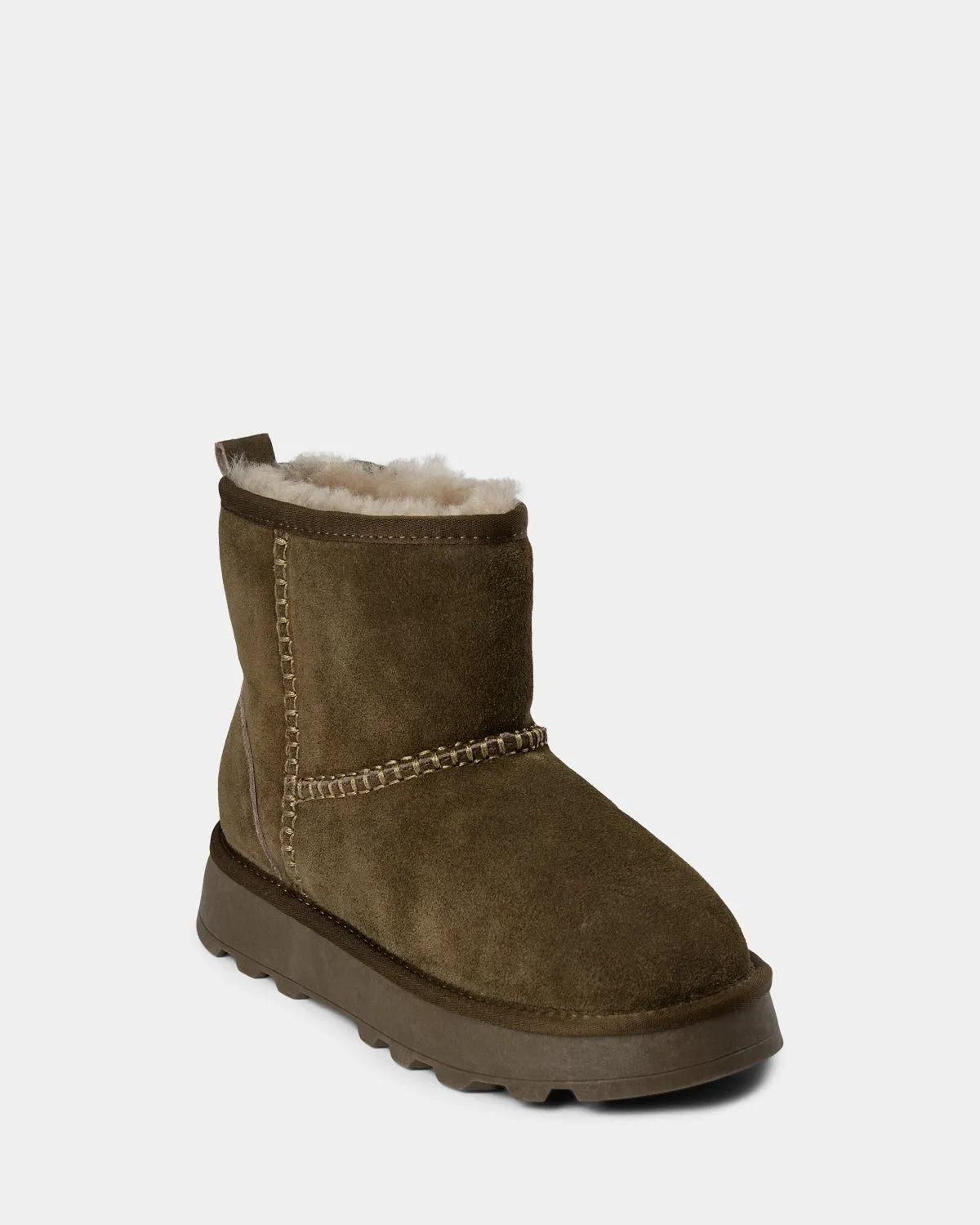 MARIESW TEDDY BOOT - Dark green