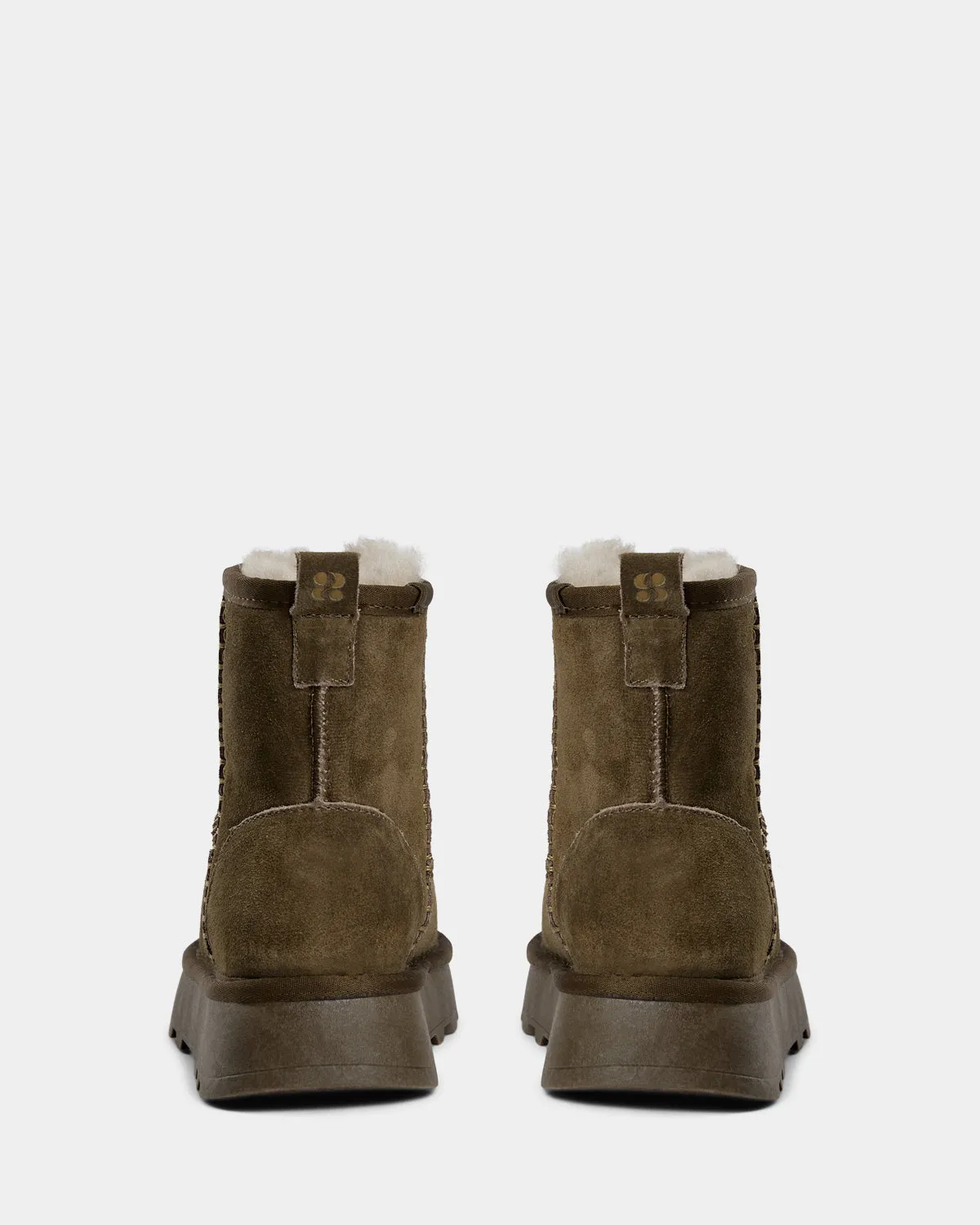 MARIESW TEDDY BOOT - Dark green