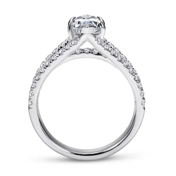 Marquise Shape Split Shank Diamond Engagement Ring Mounting