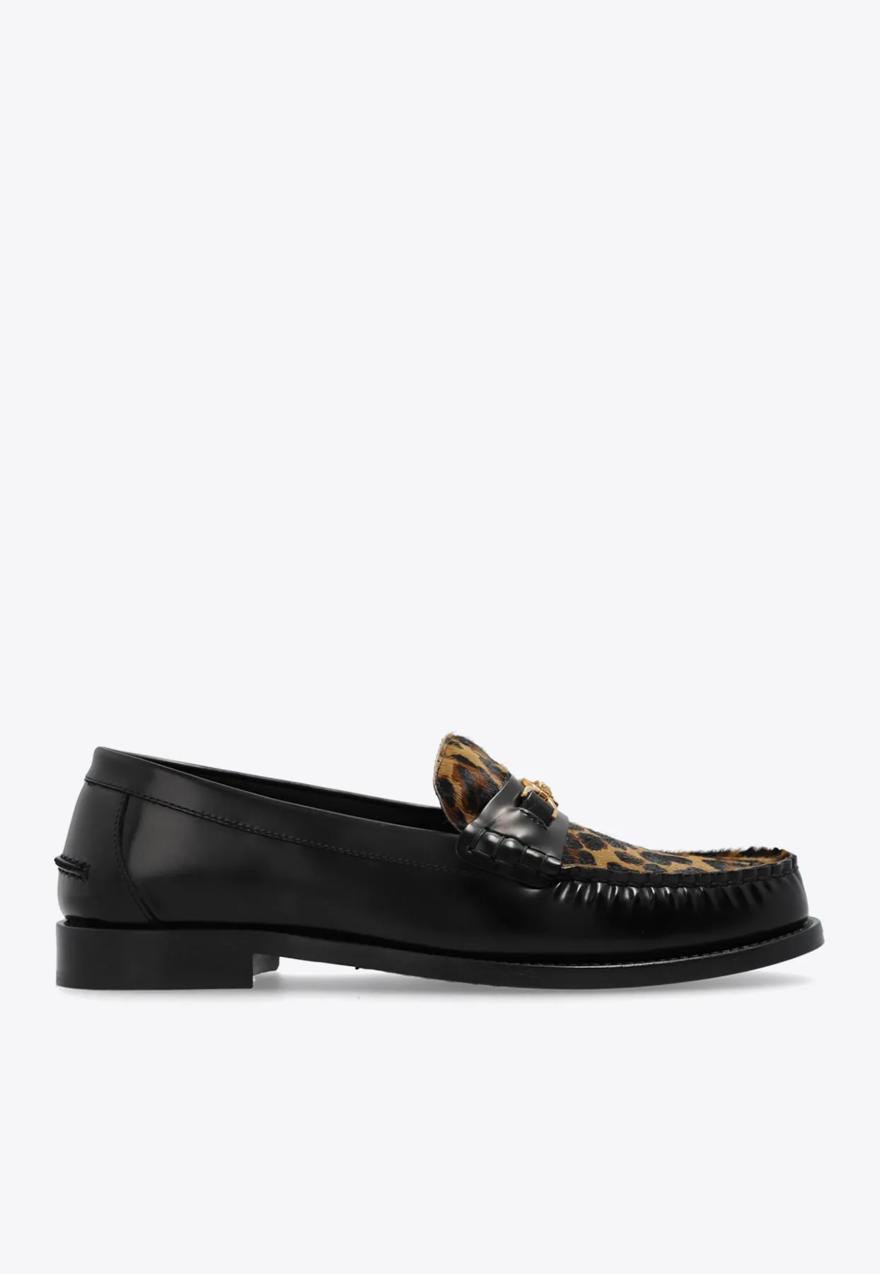 Medusa '95 Leather Leopard Loafers