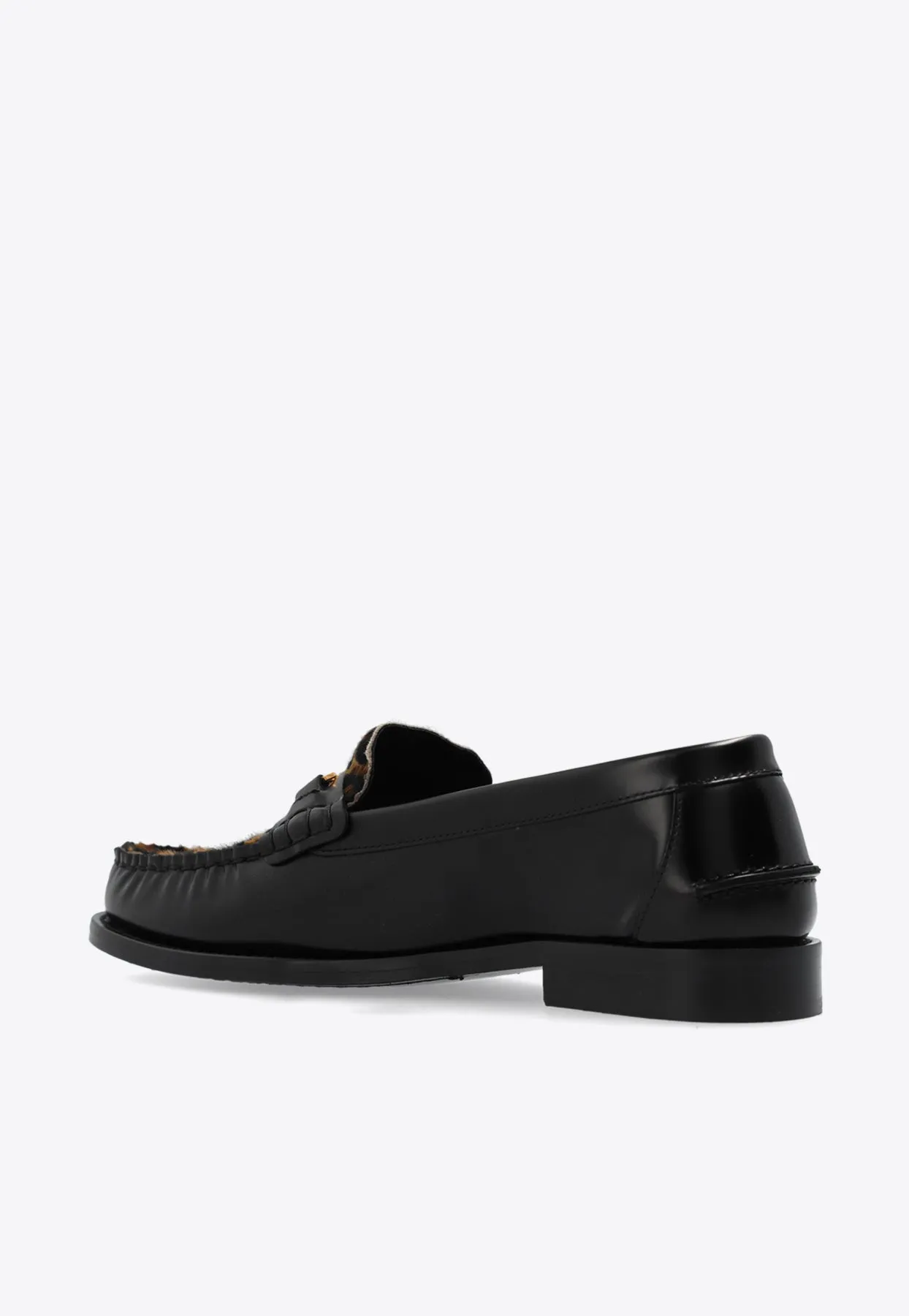 Medusa '95 Leather Leopard Loafers
