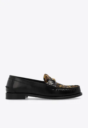 Medusa '95 Leather Leopard Loafers