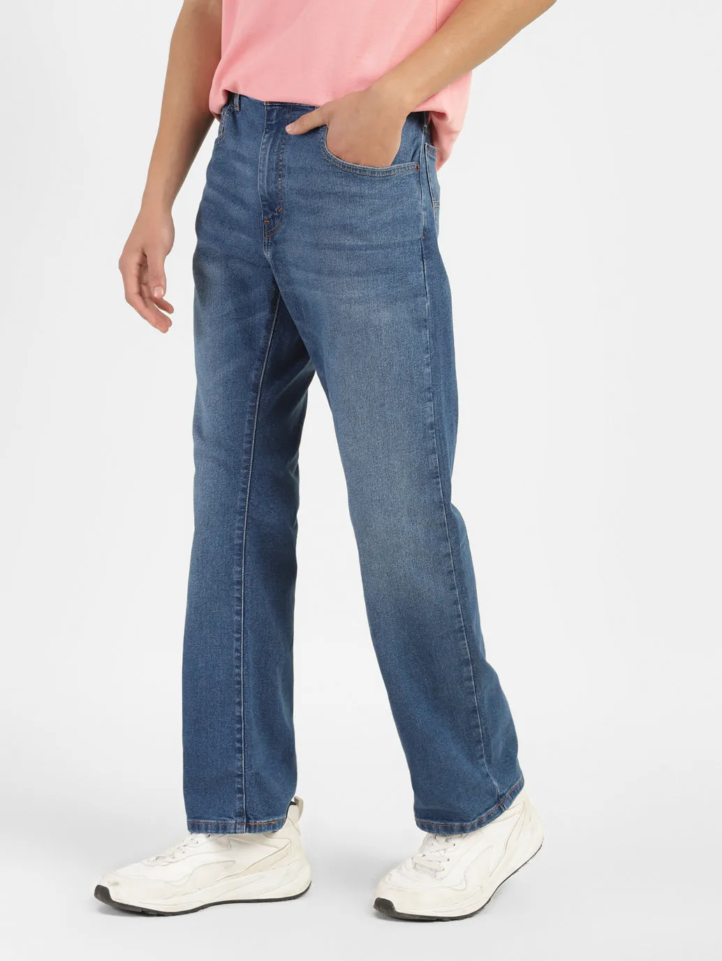 Men's 517 Blue Bootcut Fit Mid Rise Jeans