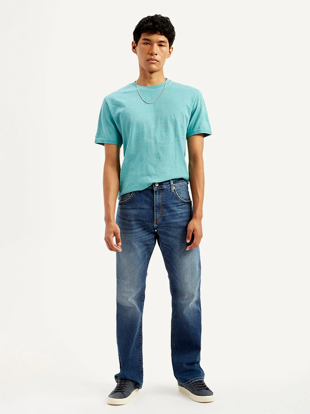 Men's 517 Dark Blue Bootcut Fit Mid Rise Jeans