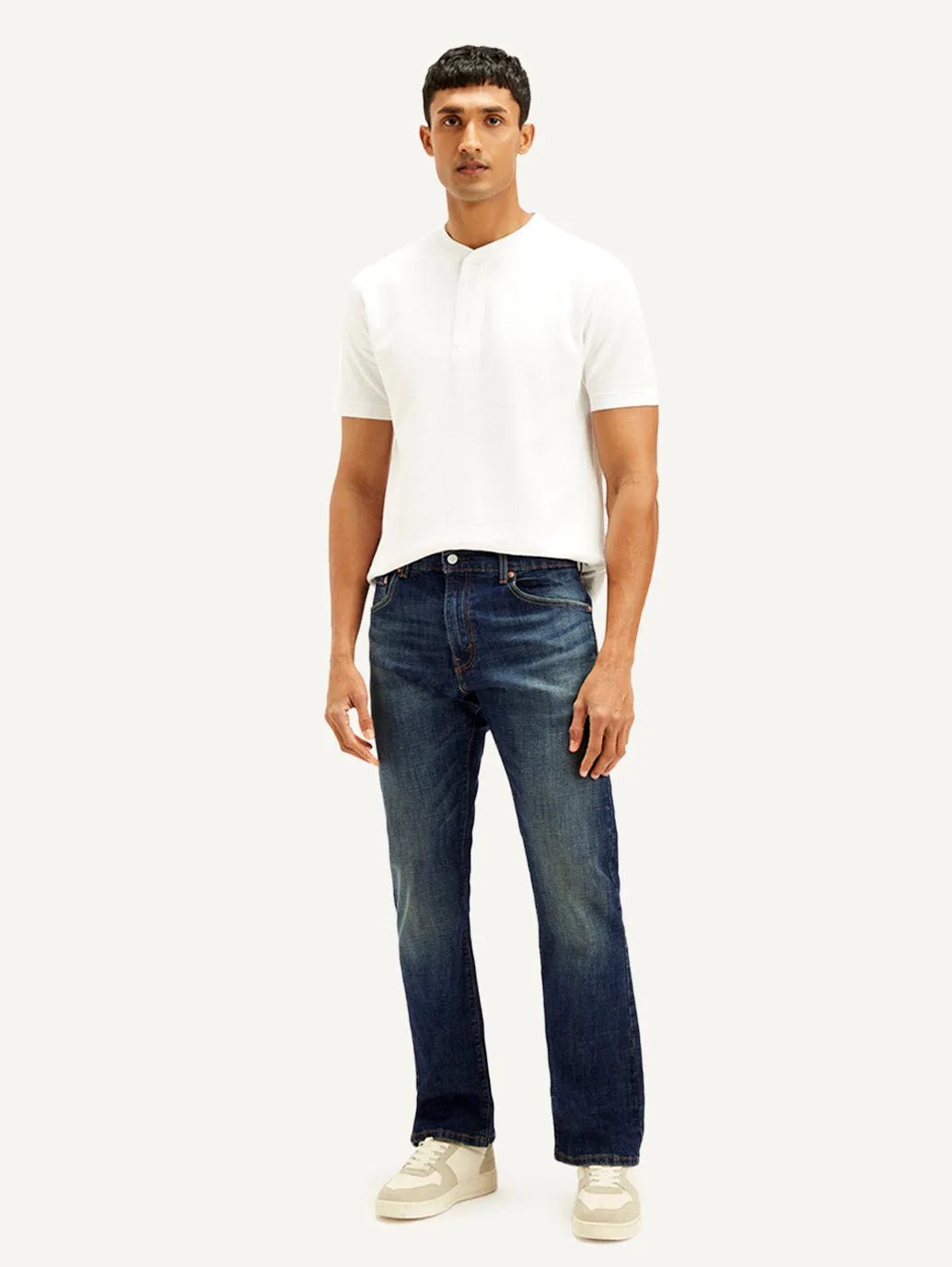 Men's 517 Dark Blue Bootcut Fit Mid Rise Jeans