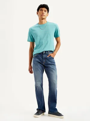 Men's 517 Dark Blue Bootcut Fit Mid Rise Jeans
