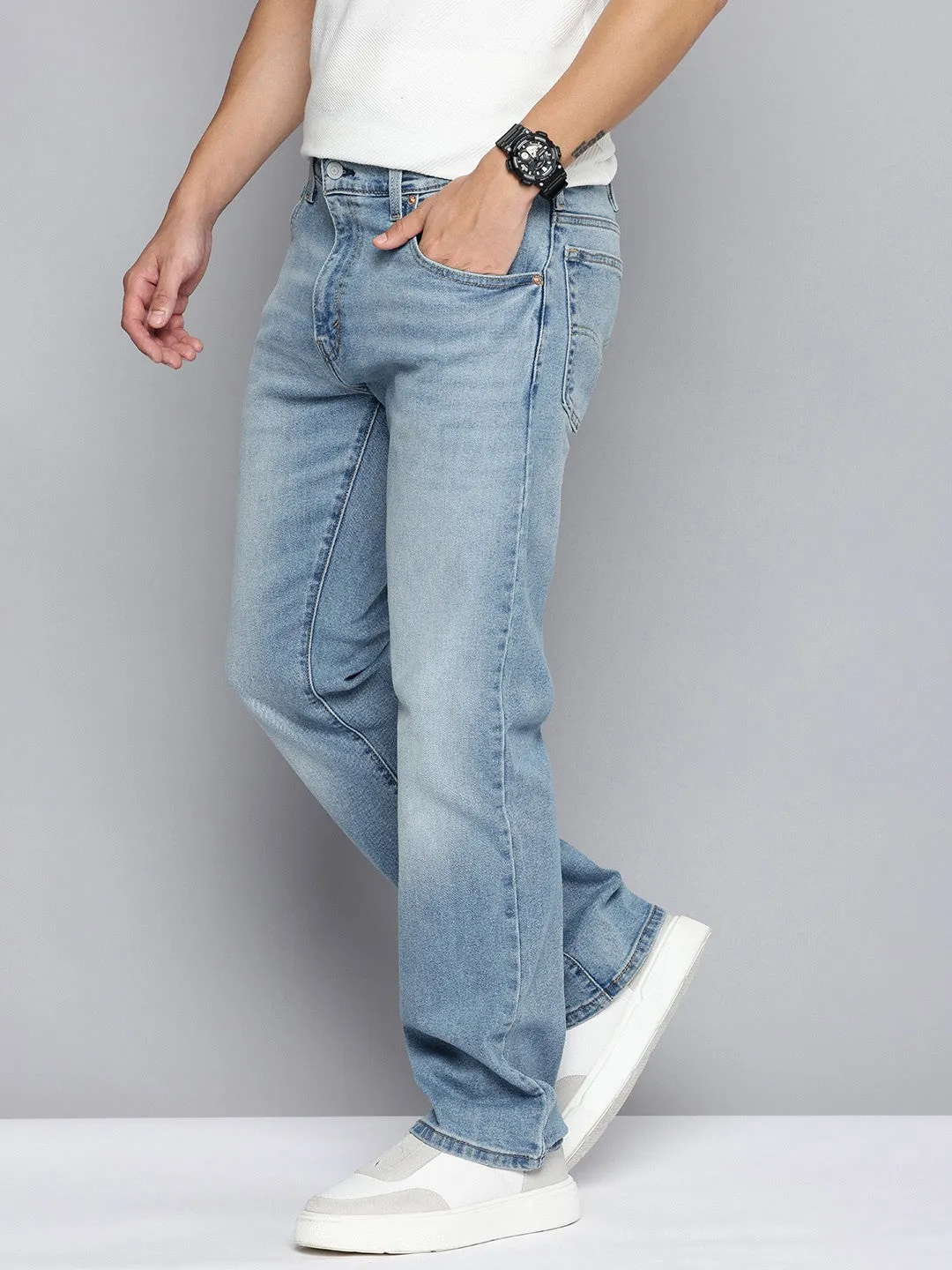 Men's 517 Light Blue Bootcut Fit Mid Rise Jeans