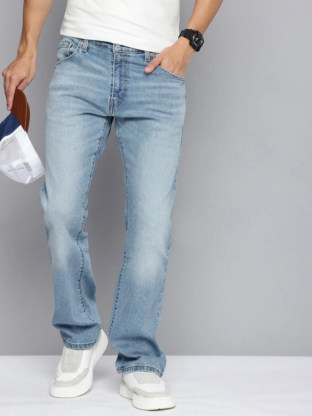 Men's 517 Light Blue Bootcut Fit Mid Rise Jeans