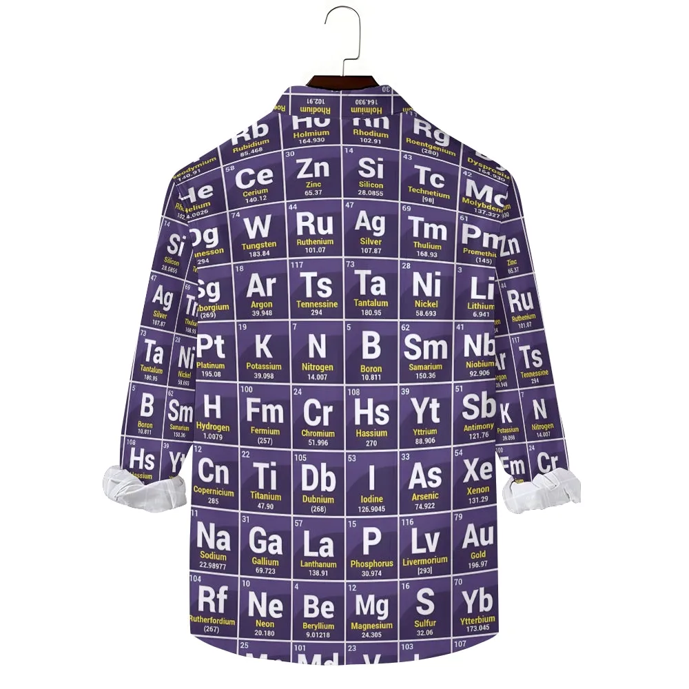 Men's Casual Printed Long Sleeve Shirt