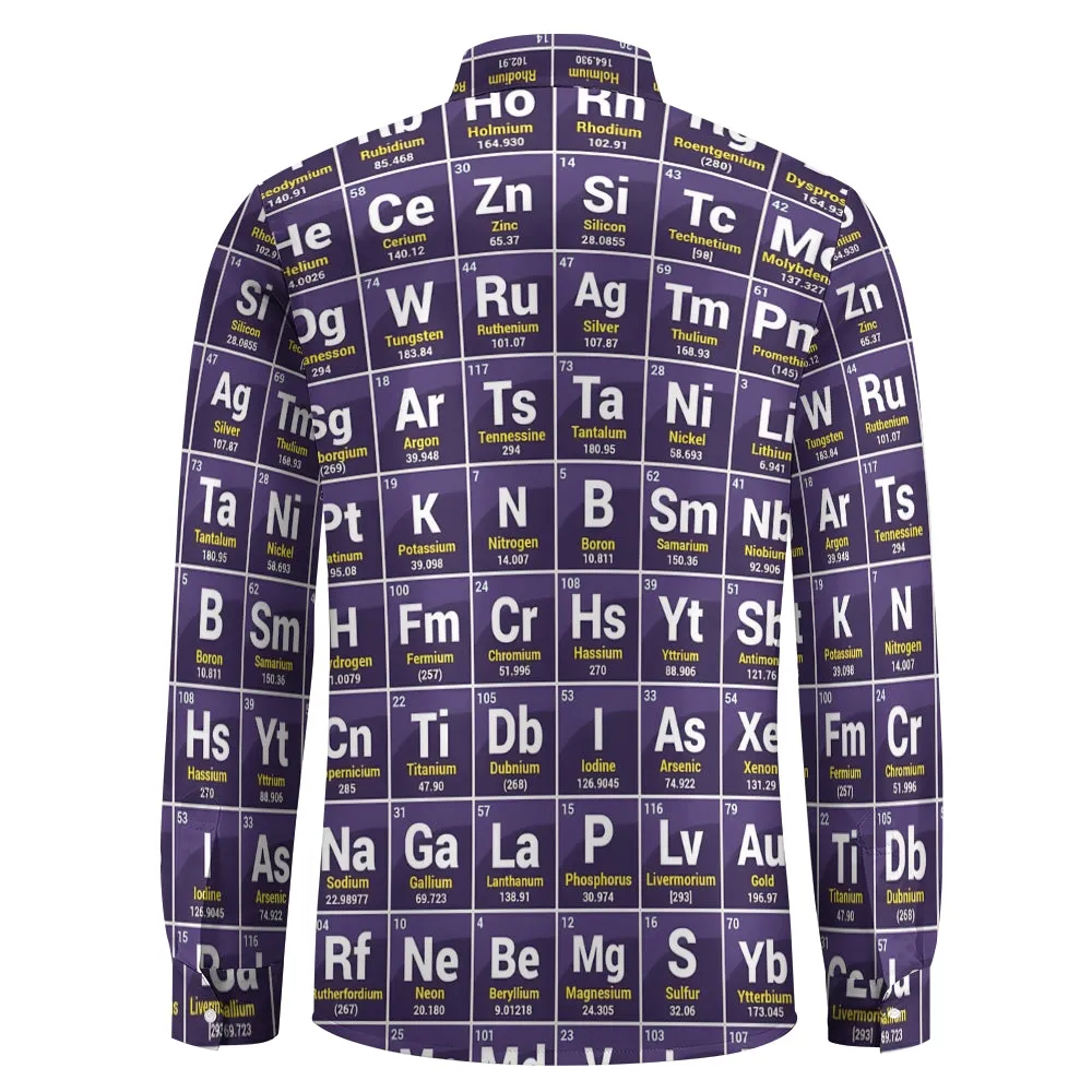 Men's Casual Printed Long Sleeve Shirt