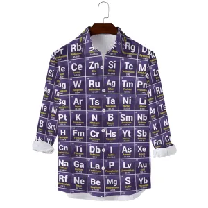 Men's Casual Printed Long Sleeve Shirt