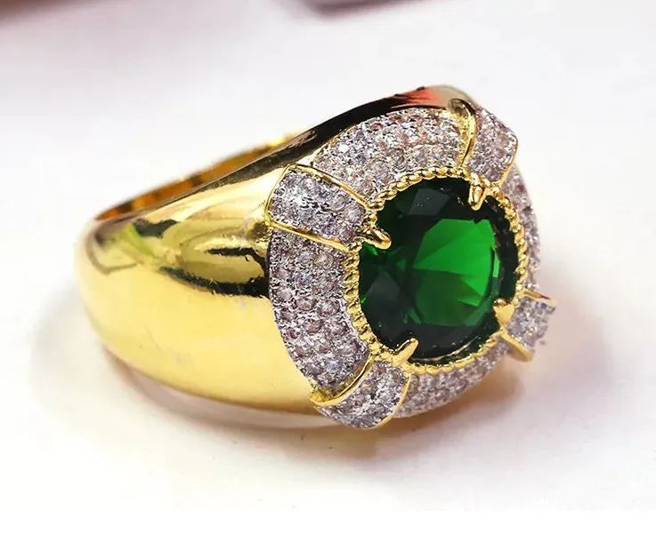 Mens Green Diamond Ring | Womens Green Diamond Ring