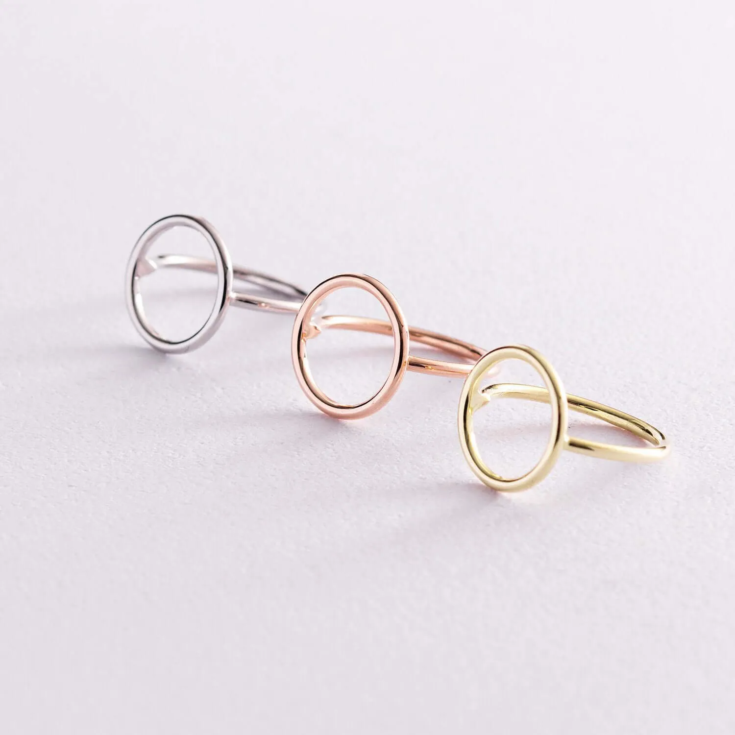 Minimalistic Round Ring 14K Rose Gold Women's Basic Jewelry