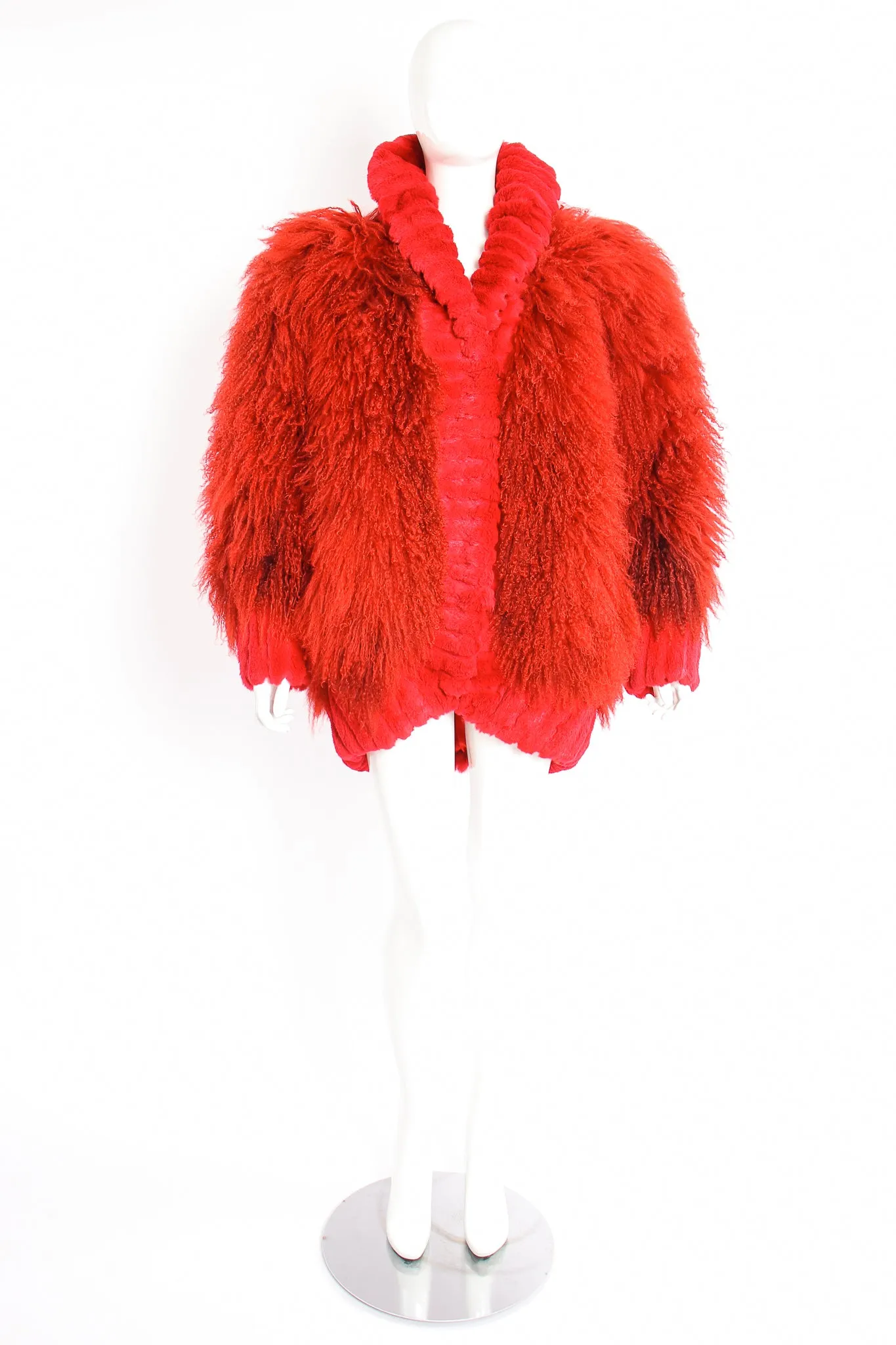 Mongolian Fur Shawl Collar Coat