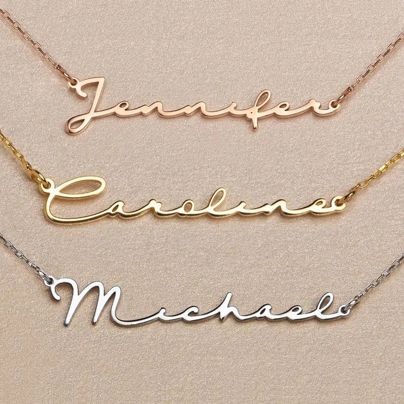 Multiple Name Necklace 18k Gold Plated Jewelry