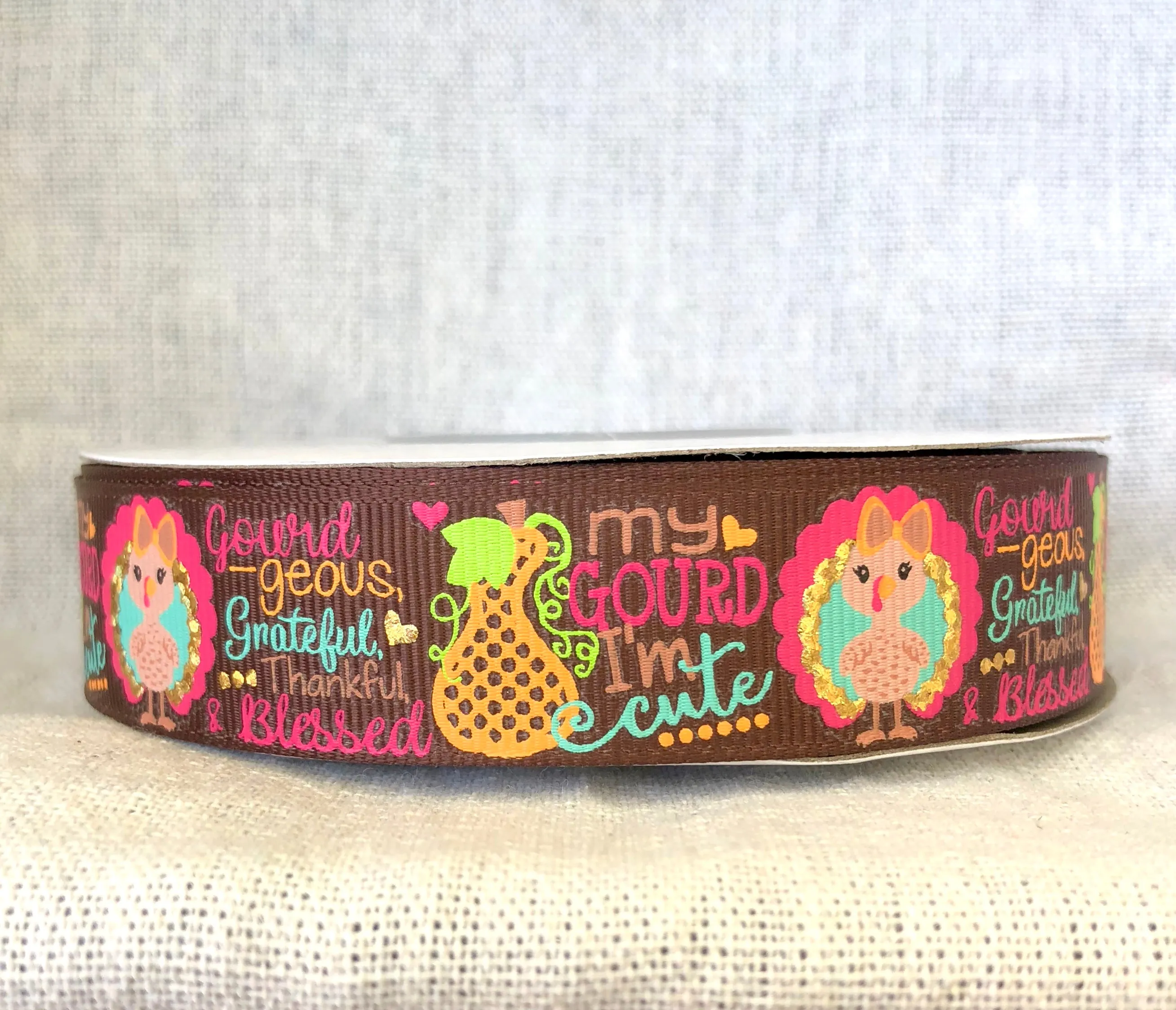 My Gourd I'm Cute USDR Ribbon - 7/8 Inch