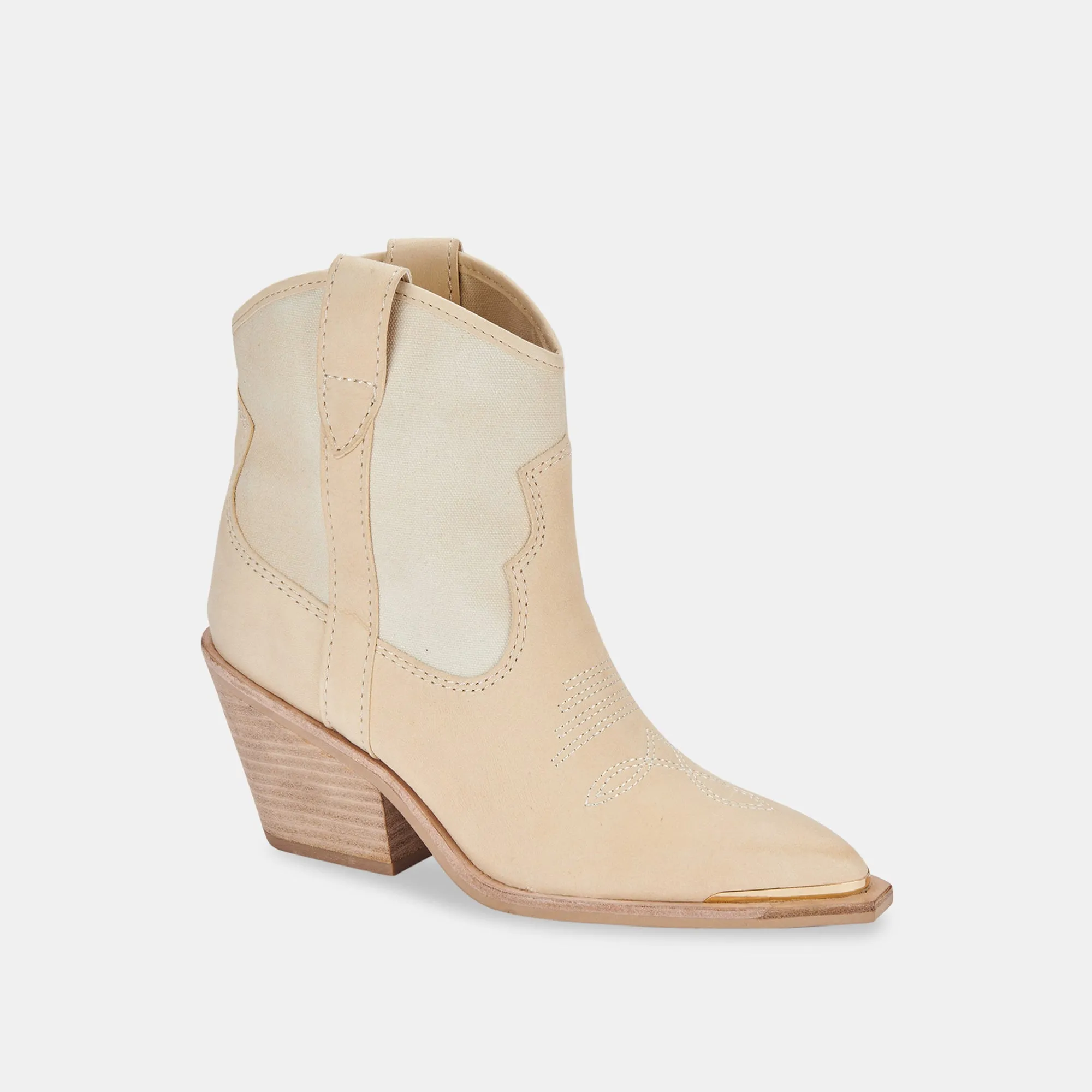 NASHE BOOTIES VANILLA NUBUCK - re:vita
