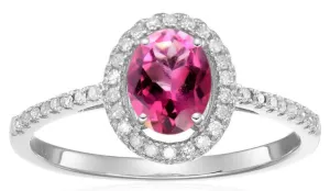 Natural pink Topaz ring