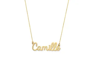 Necklace 14kt Gold One Name Personalized