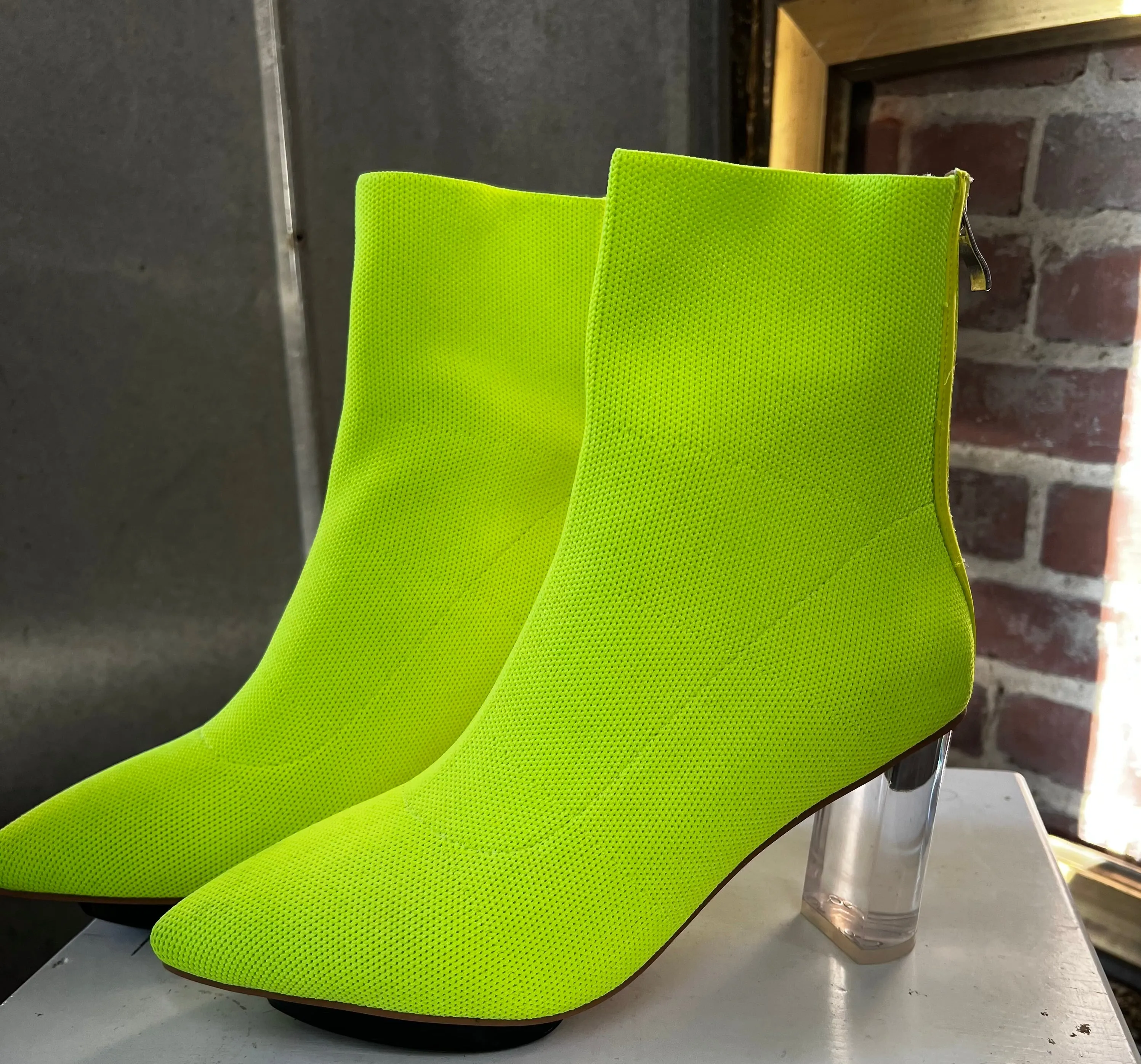 Neon Yellow Emma Bootie
