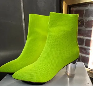 Neon Yellow Emma Bootie