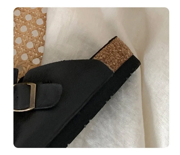 NEW & INSTOCK - Leather Birkenstock Style Sandal Slipper
