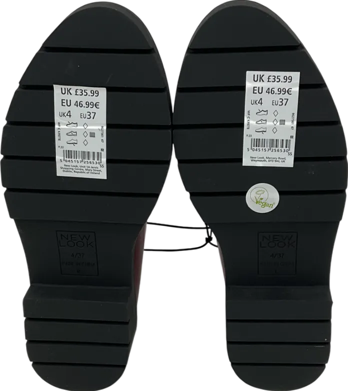 New Look Red Wide Fit Loafers UK 4