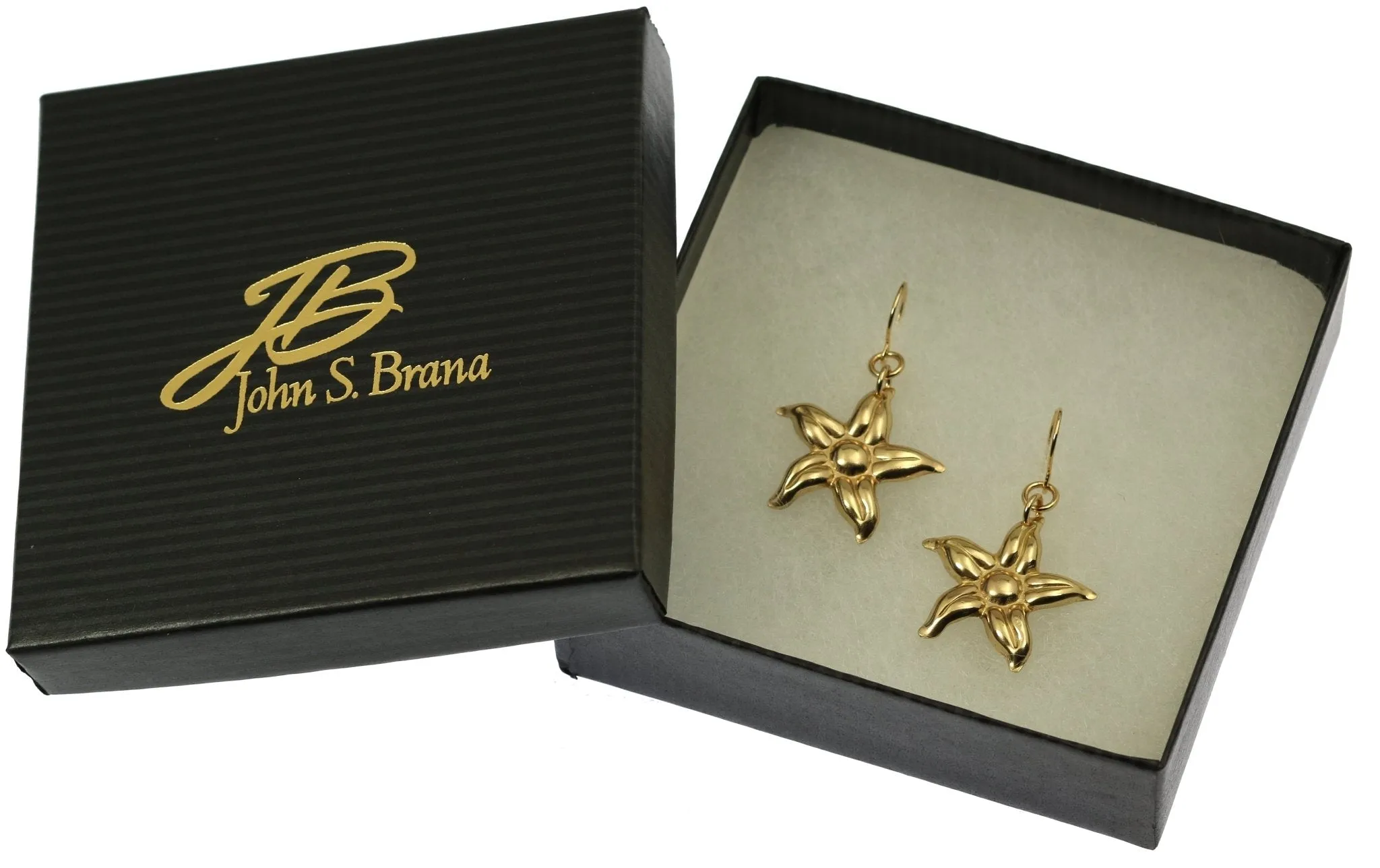 Nu Gold Star Jasmine Flower Earrings