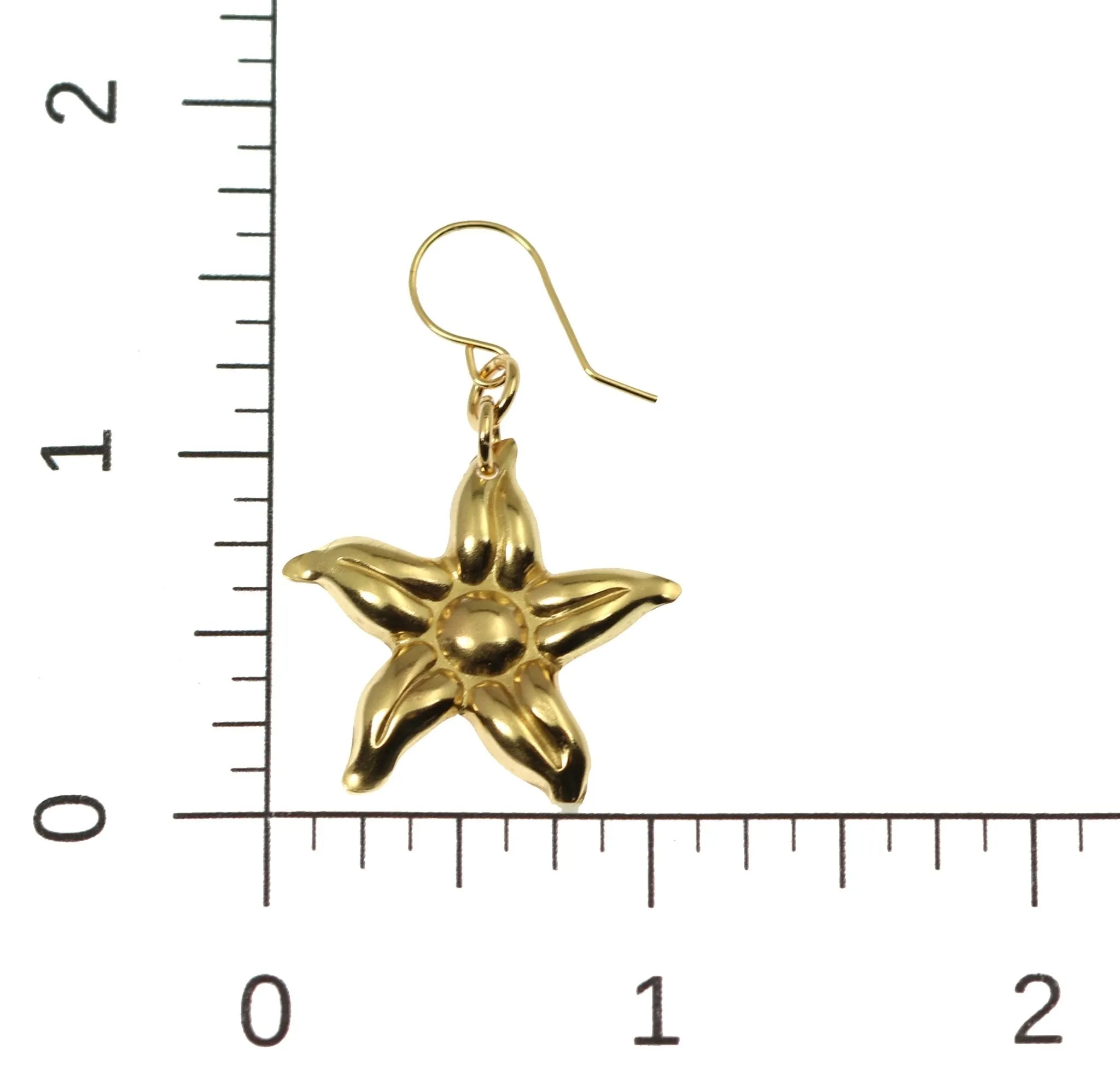 Nu Gold Star Jasmine Flower Earrings