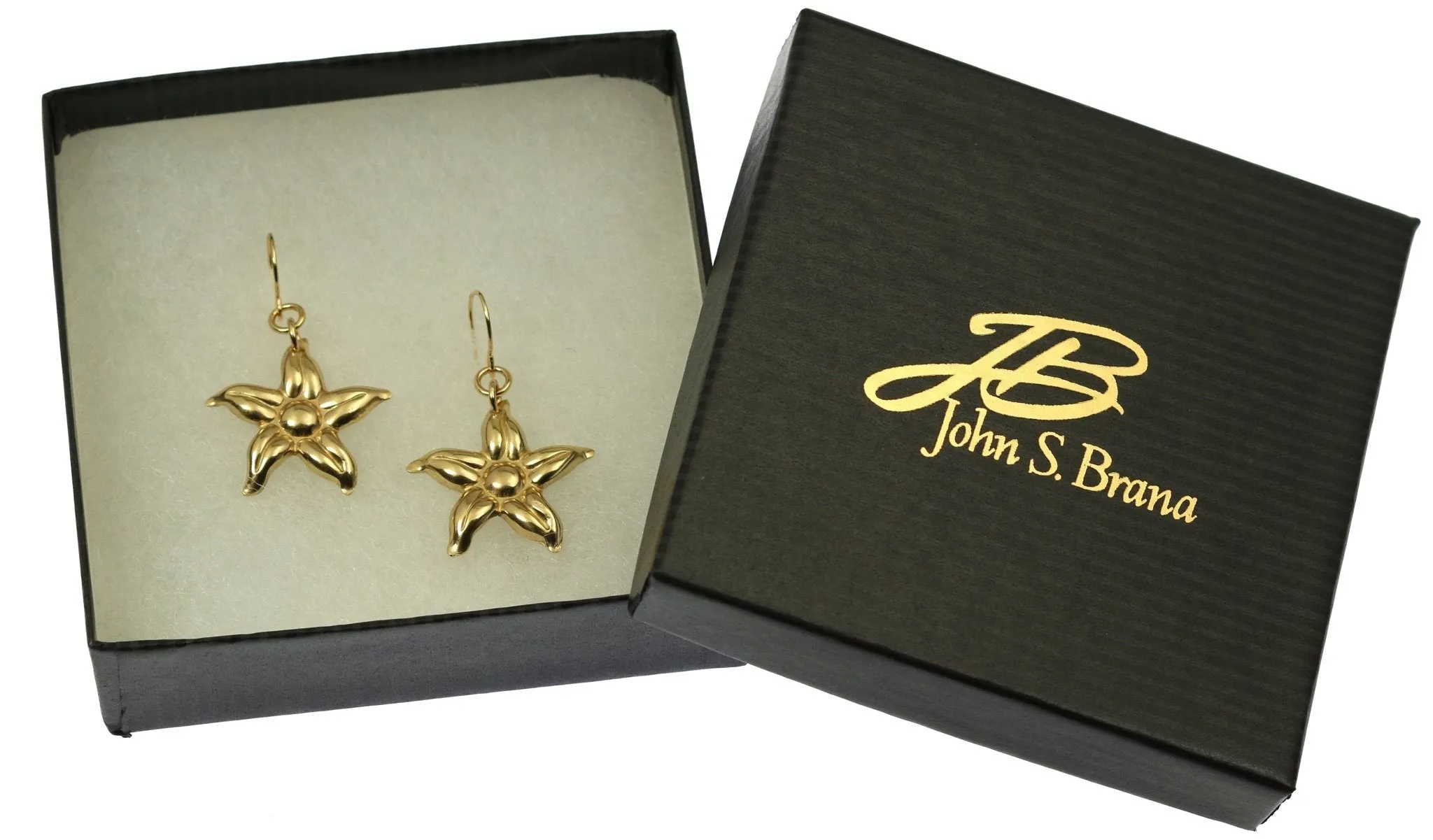 Nu Gold Star Jasmine Flower Earrings