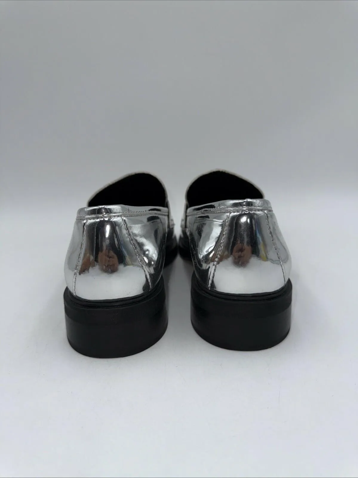 NWB Steve Madden Women’s Leedan Loafer Silver Size 8.5