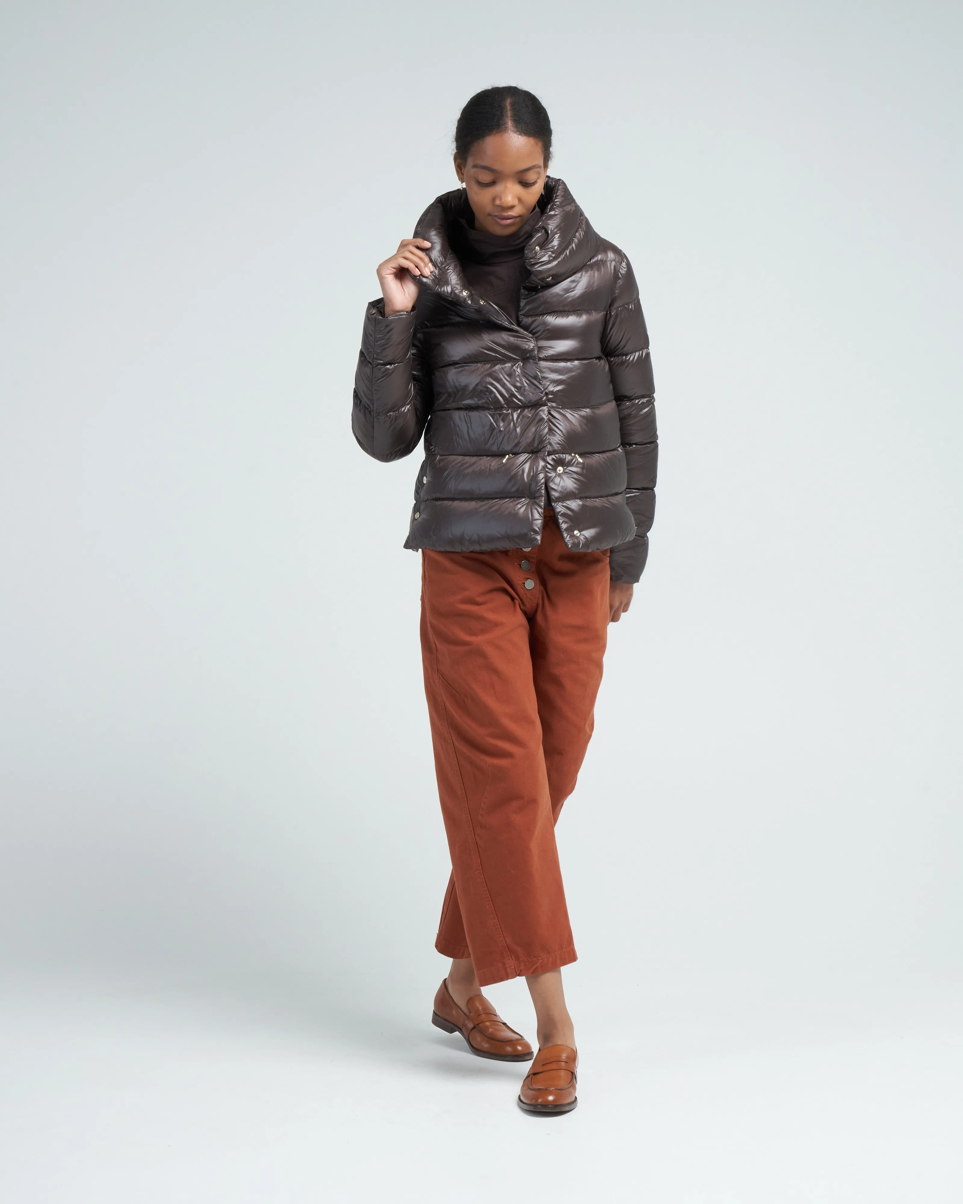 nylon ultralight jacket with side snap