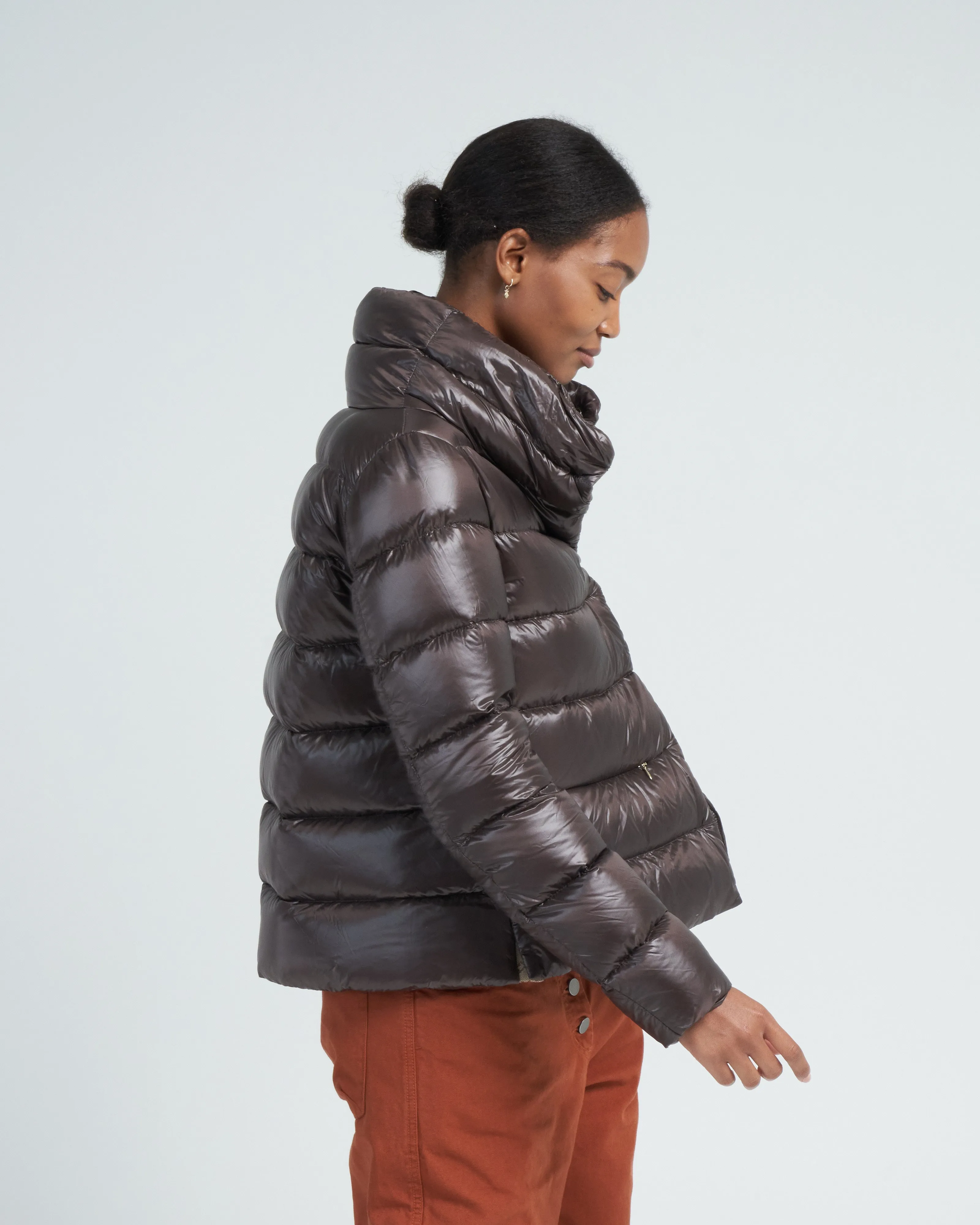 nylon ultralight jacket with side snap