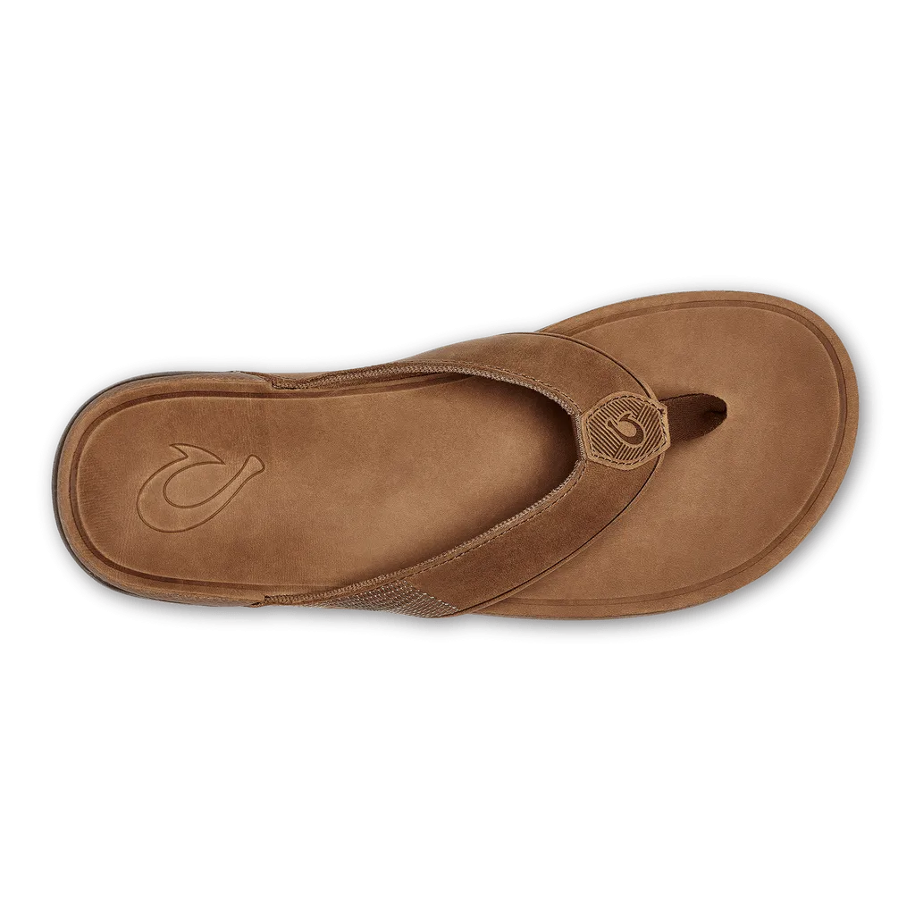 OluKai Men's Tuahine Leather Beach Sandals
