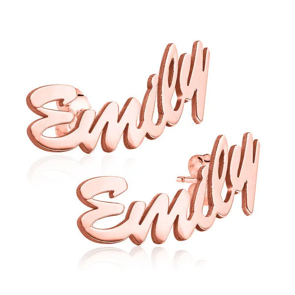 Pair Of Script Name Earrings Jewelry