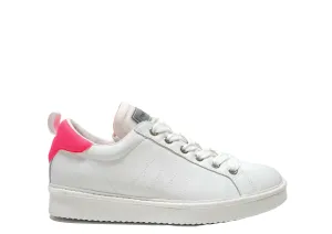 Panchic Women’s White & Fuchsia Leather Sneaker W2200